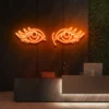 7 Illuminated Watchful Eyes Neon Light