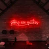 8 Sitters Are Quitters Neon Light