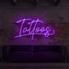 8 Cursive Tattoos Neon Light
