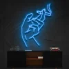 8 Hand Holding Cigarette Neon Light