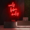 8 Nails Before Males Neon Light
