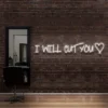 8 I Will Cut You Neon Light
