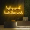 8 Lashes Speak Louder Than Words Neon Light
