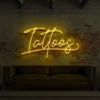 9 Cursive Tattoos Neon Light