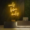 9 Nails Before Males Neon Light