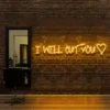 9 I Will Cut You Neon Light