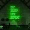 1 Eat Sleep Lift Repeat Neon Light