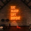 4 Eat Sleep Lift Repeat Neon Light