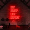 7 Eat Sleep Lift Repeat Neon Light