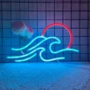 Wave Sun Neon Sign Light Wave Sun Neon Sign Light
