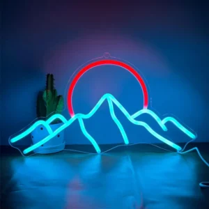 Mountain Sun Neon Sign
