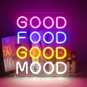 Good Food Good Mood Neon Sign Light