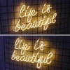 life is 2_converted Life Is Beautiful Neon Sign Light