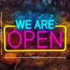 open 1_converted We Are Open Neon Sign Light