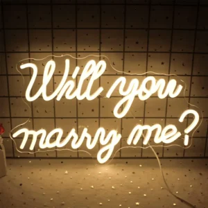 Will You Marry Me Neon Sign Light