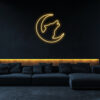 3 Dog Moon Neon Sign Light