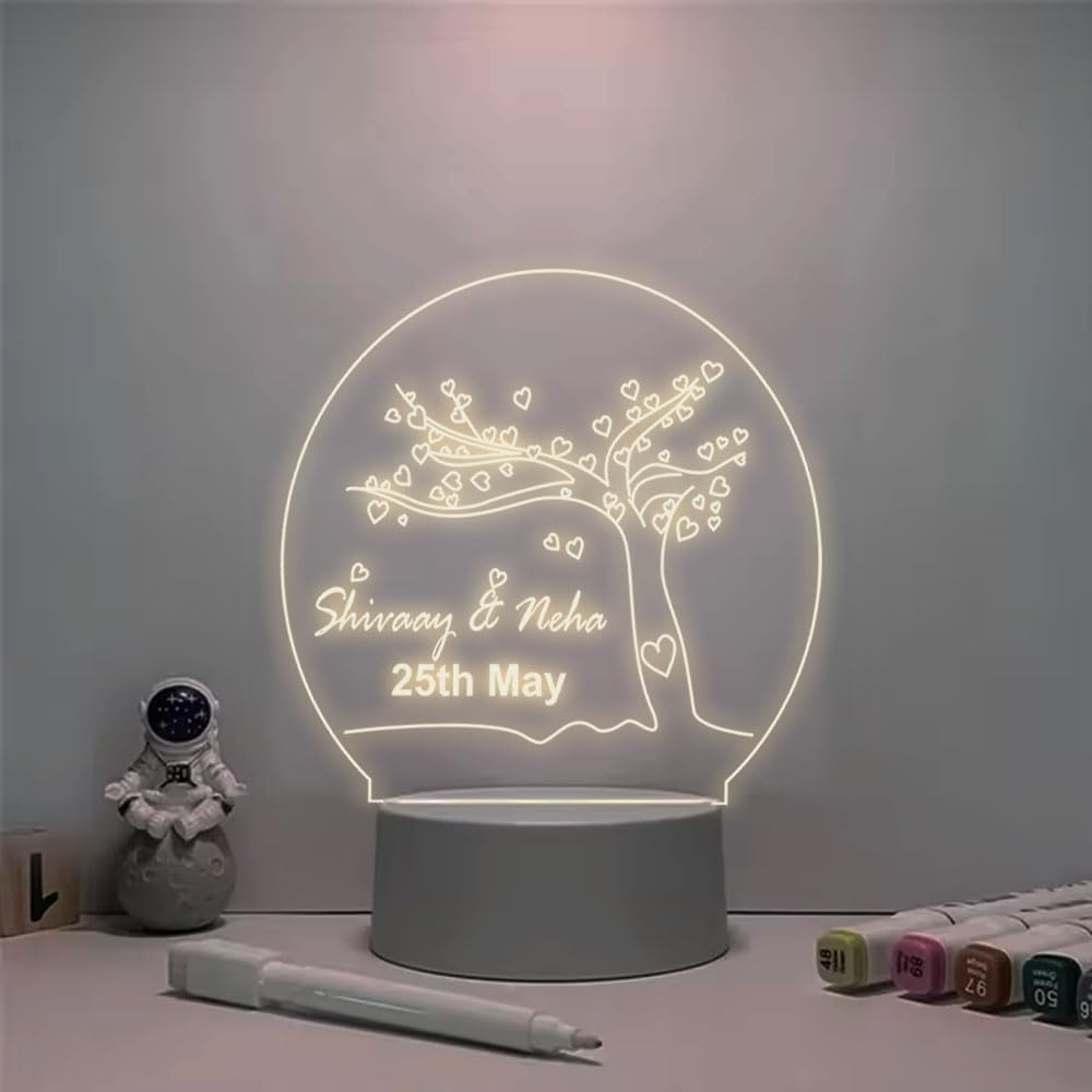 516QX8ormlL._SL1000_ Personalized Couple 3D LED Illusion Lamp with Names & Date