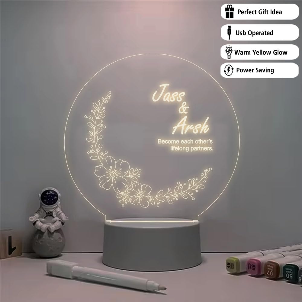 51S6sK+LffL._SL1000_ Personalized 3D LED Lamp with Greeting