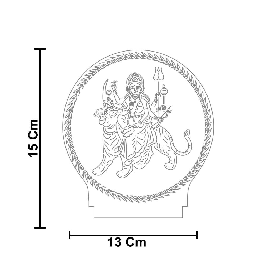 51Y44GRAMqL._SL1000_ Durga Mata Night Lamp for Pooja Room