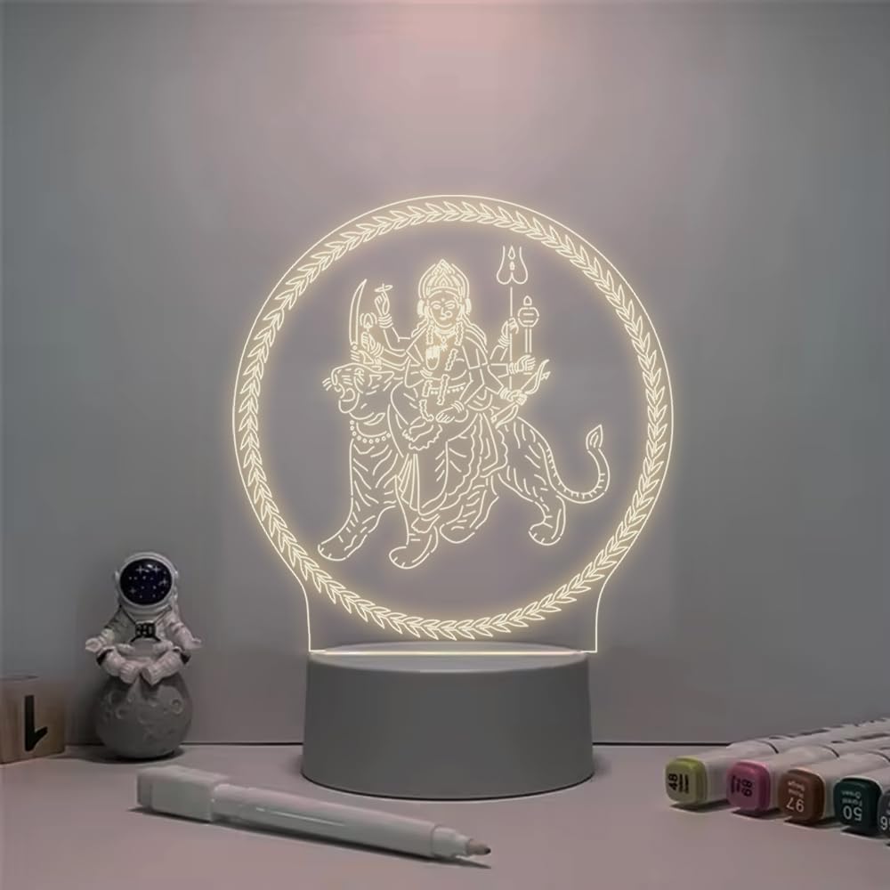51bK5hoKuOL._SL1000_ Durga Mata Night Lamp for Pooja Room