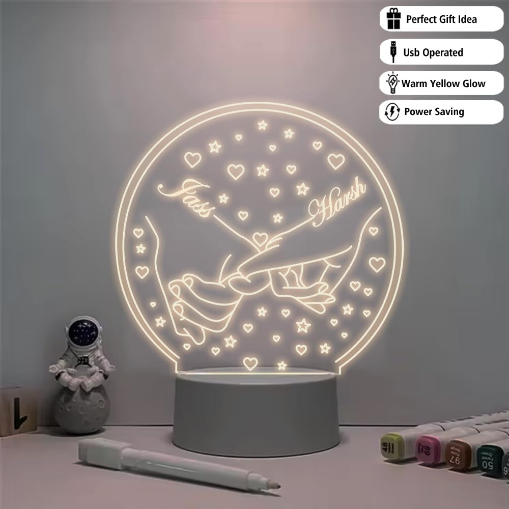 51b+znGfr+L._SL1000_ Holding Hand Design with Names Night Lamp