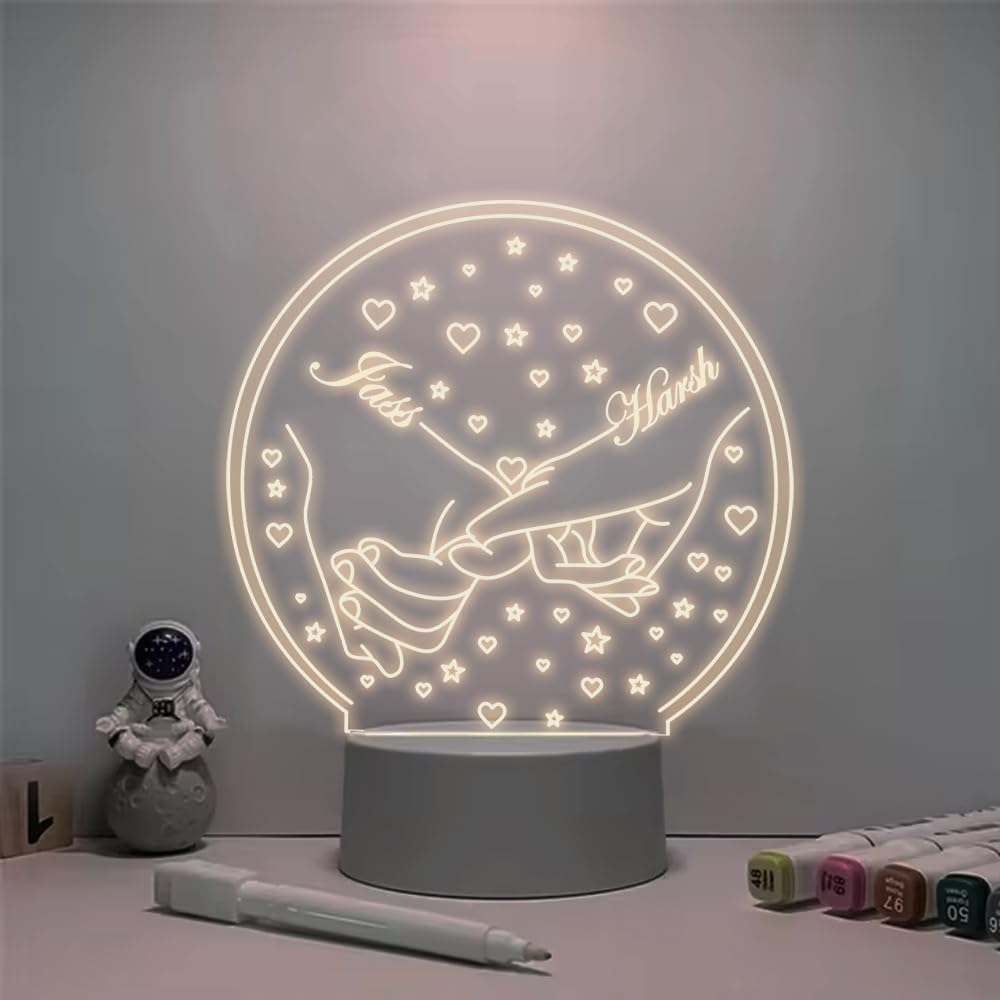 51p1z6n7ysL._SL1000_ Holding Hand Design with Names Night Lamp