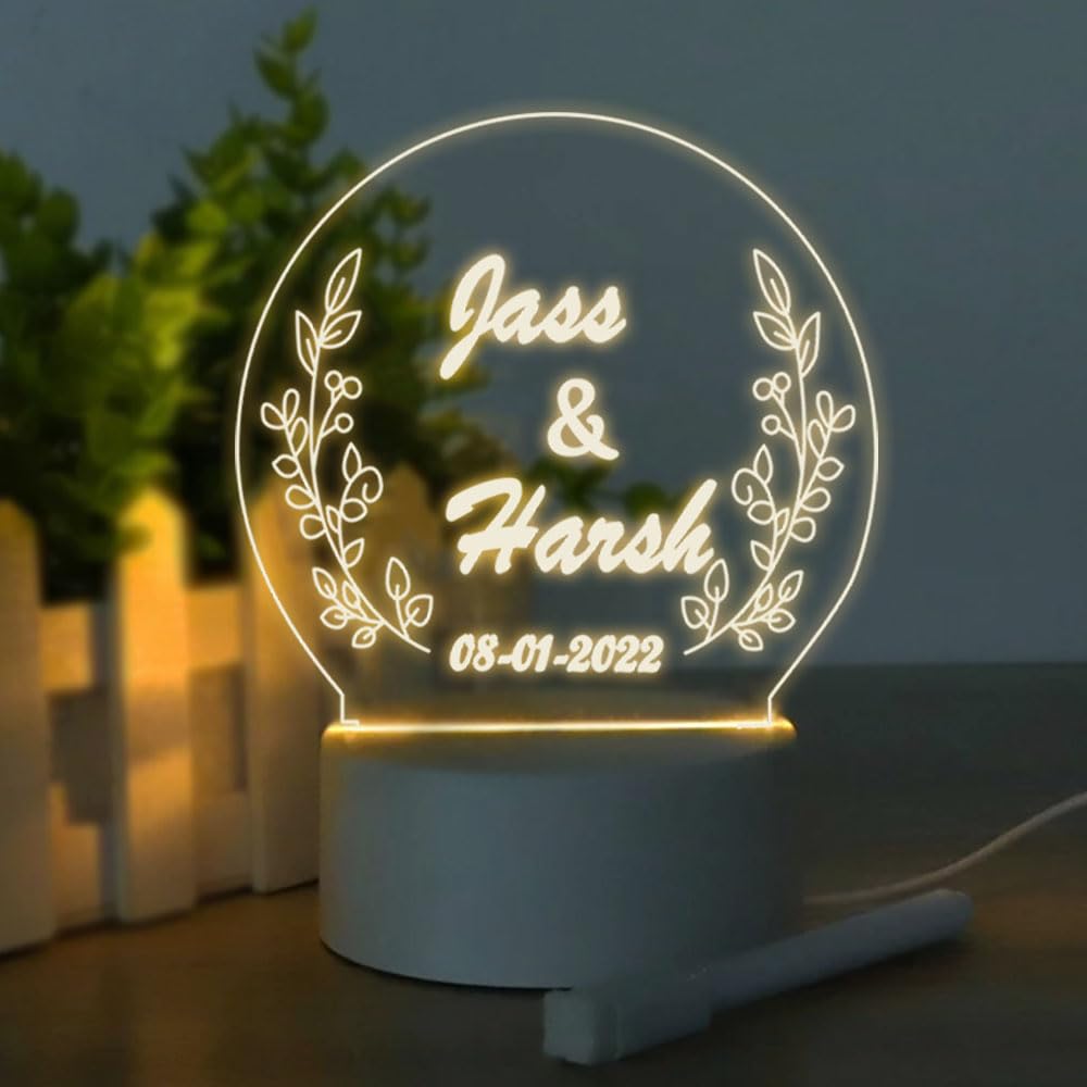 51z+C+pSndL._SL1000_ Customized Couple 3D Illusion LED Lamp with Name & Date