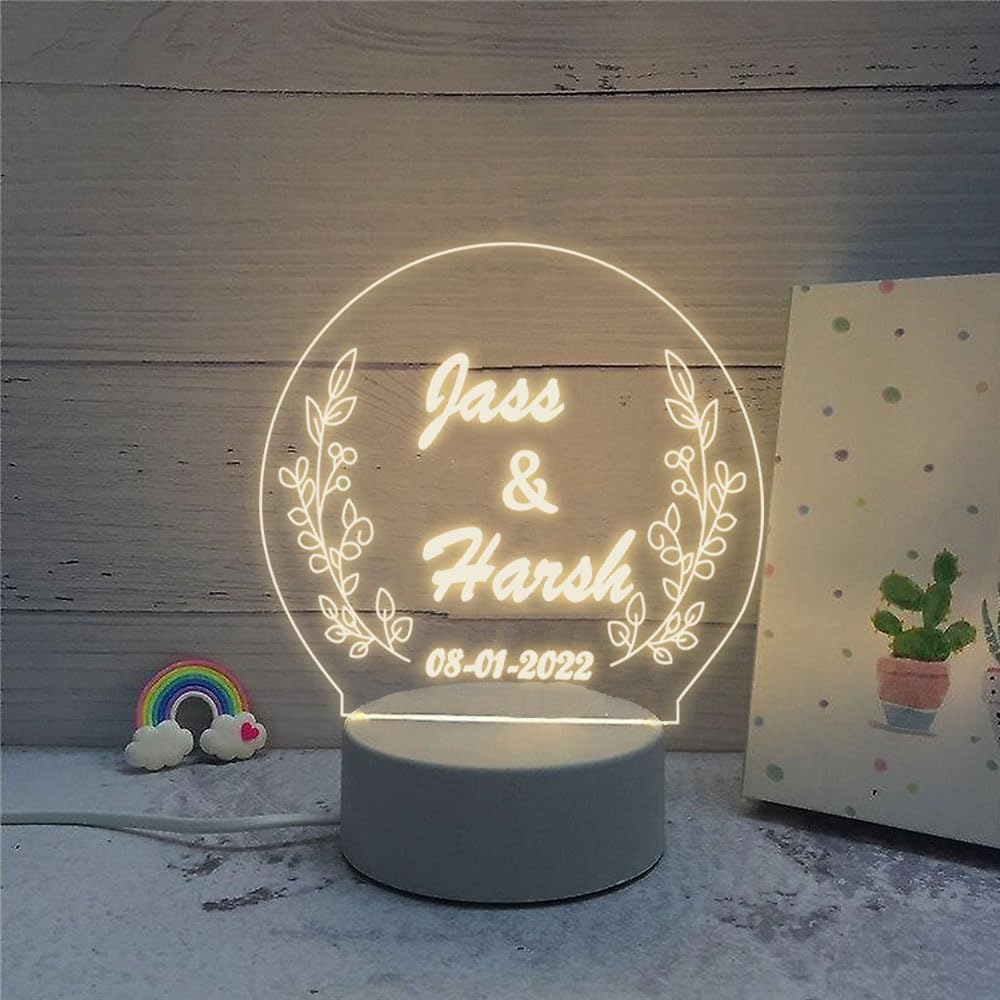 619K8I-6iWL._SL1000_ Customized Couple 3D Illusion LED Lamp with Name & Date