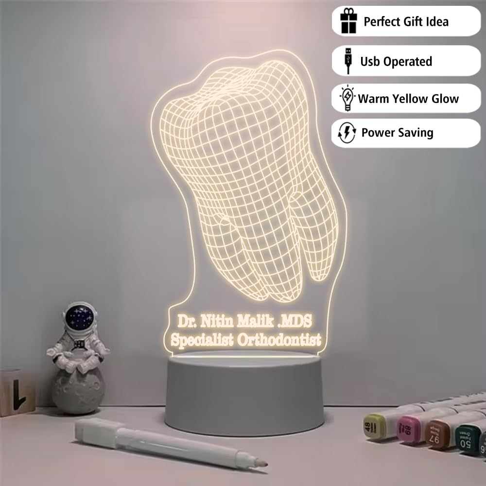 61Epvl8+TKL._SL1000_ Personalized Dentist 3D LED Illusion Lamp