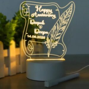 61L5Bha9KEL._SL1000_ Happy Anniversary Personalized 3D Illusion LED Lamp with Name & Date
