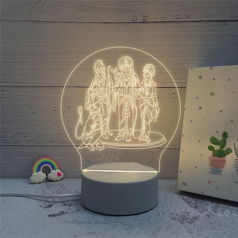 61n0MC1R5VL._SL1000_ Ram Darbar Night Lamp with Multicolor LED