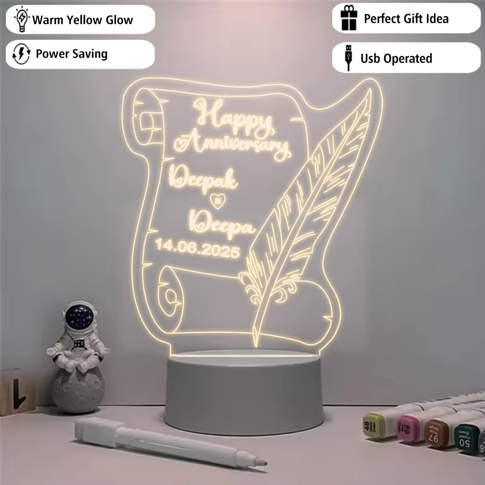 61oMzVRtbBL._SL1000_ Happy Anniversary Personalized 3D Illusion LED Lamp with Name & Date