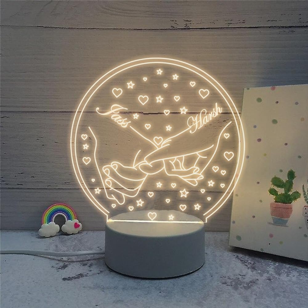 61r23v8VEdL._SL1000_ Holding Hand Design with Names Night Lamp